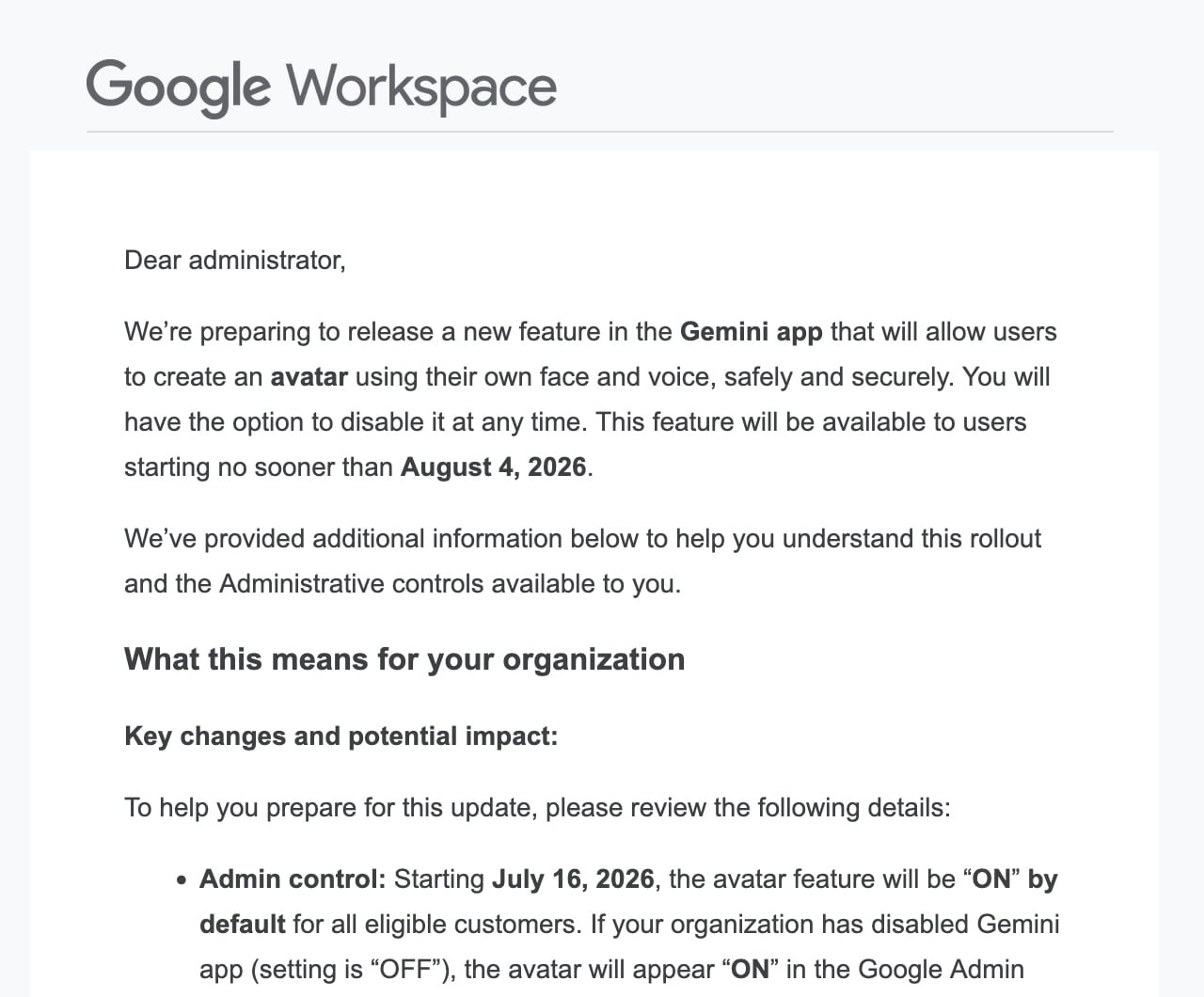 Google Just Turned On AI Face and Voice Cloning for Your Company’s Workspace Account. Here’s How to Turn It Off.